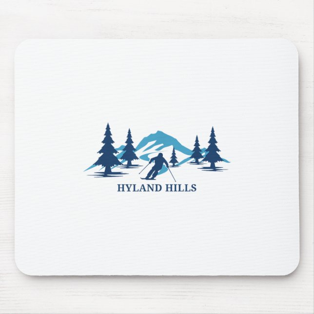 Mousepad Hyland Colinas Minnesota Ski Resort Skiier _1 (Frente)