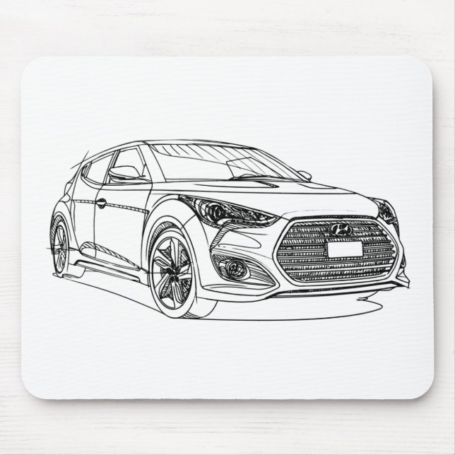 Mousepad Hyu Veloster Turbo 2013 (Frente)