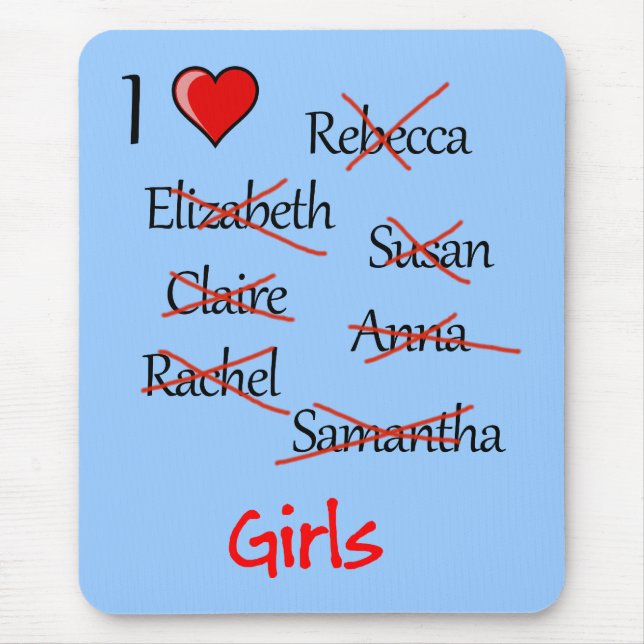 Mousepad 'I Ä Girls' (Frente)