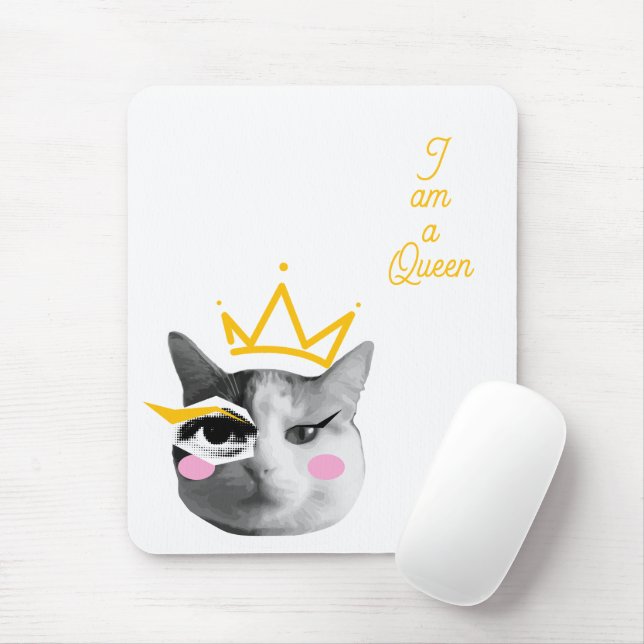 Mousepad I Am Queen – Elegant funny (Com mouse)