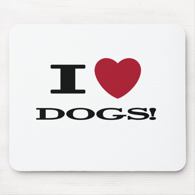 Mousepad I Camisetas e presentes de cães do coração (Frente)