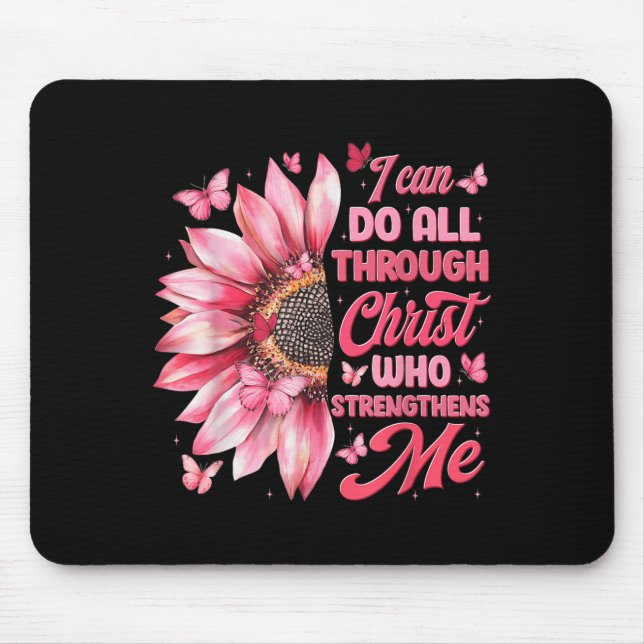 Mousepad I Can Do All Things Through Christ Who Strengthens (Frente)