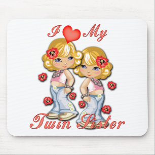 Mousepad I (Coração) minha irmã gêmea