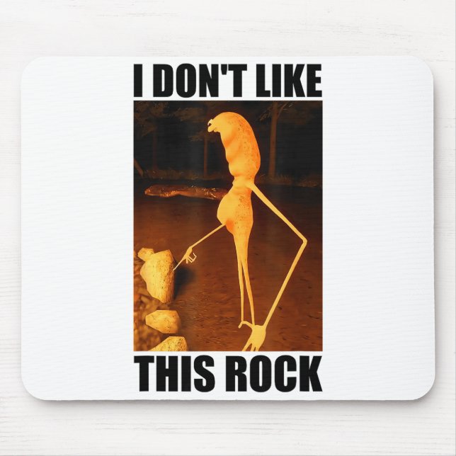 Mousepad I Don't Like This Rock Funny Marcus The Worm Meme  (Frente)