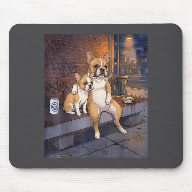 Mousepad I Got That Dog In Me Funny French Bulldog Smoking  (Frente)
