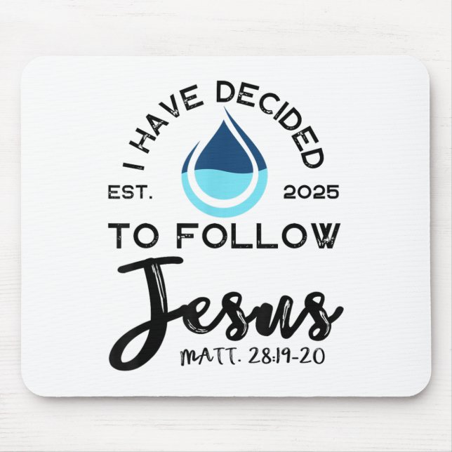 Mousepad I Have Decided To Follow Jesus Established 2025 Wh (Frente)