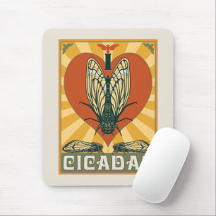 Mousepad I Heart Cicadas