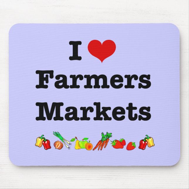 Mousepad I Heart Farmers Markets (Frente)