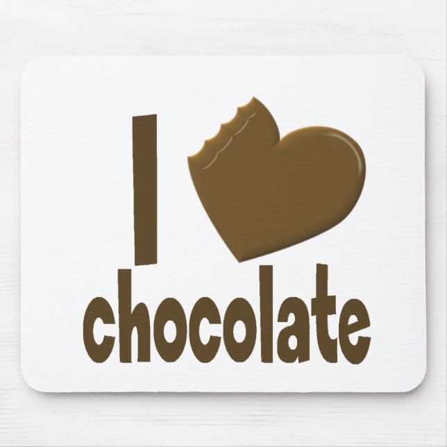 Mousepad I Heart Love Chocolate (Frente)