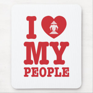 Mousepad I Heart (Love) Erawan My Lao Pessoas