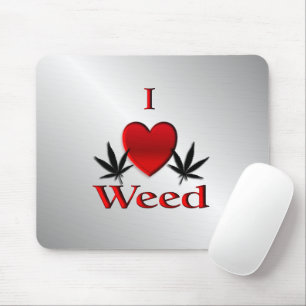 Mousepad I Heart Weed