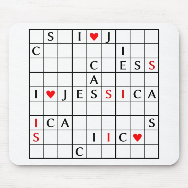 MOUSEPAD I♥JESSICA (Frente)