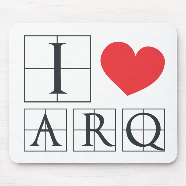 Mousepad I Love Arq (Frente)