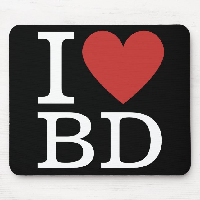 Mousepad I ❤️ Love BD - Departamento de Construção (Frente)