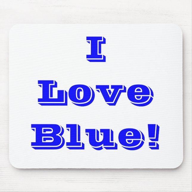 Mousepad I Love Blue (Frente)