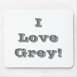 Mousepad I Love Cinza