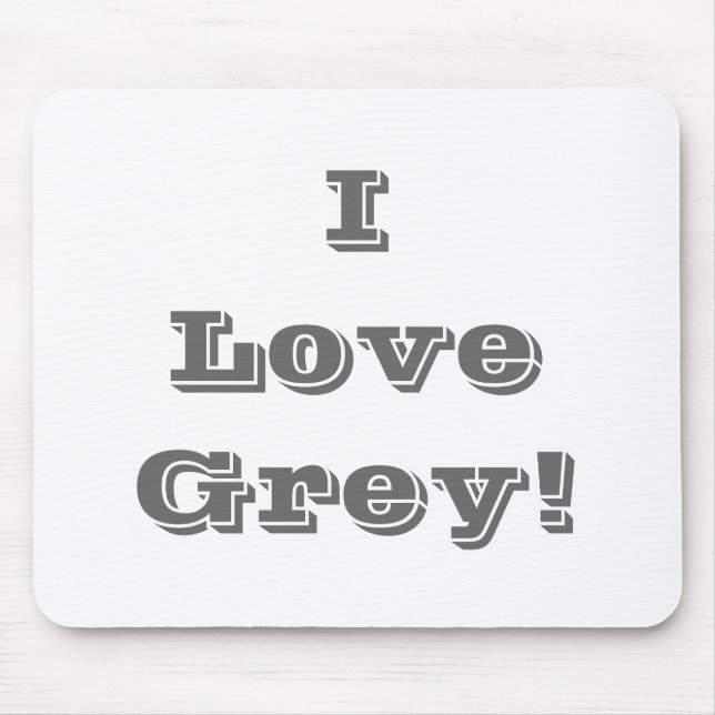 Mousepad I Love Cinza (Frente)