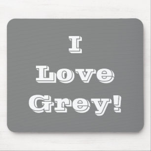 Mousepad I Love Cinza