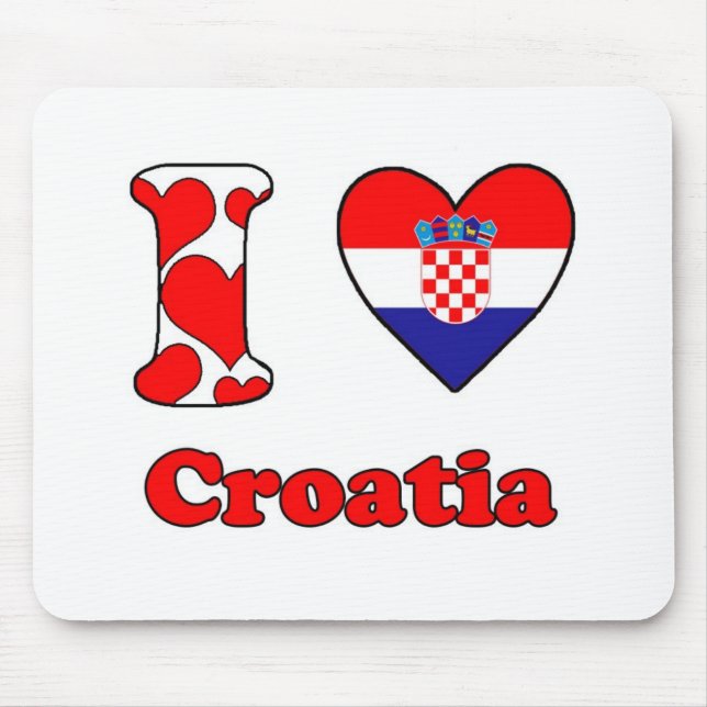 Mousepad I love Croatia (Frente)