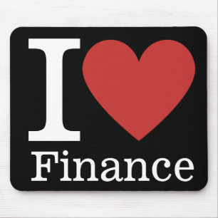Mousepad I ❤️ Love Finance - Departamento de Finanças -