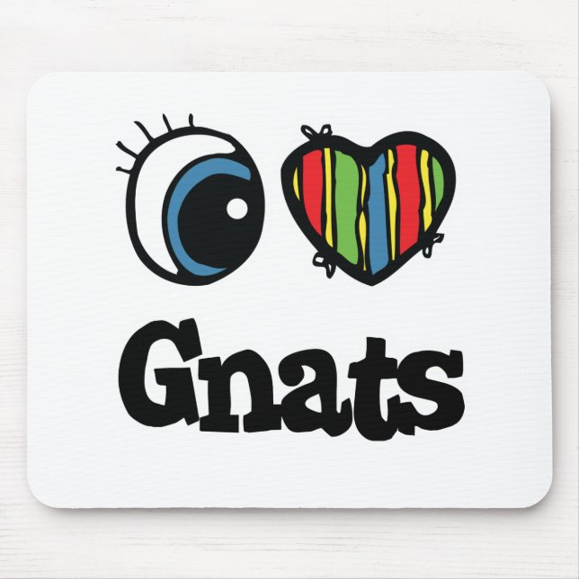 Mousepad I Love (Heart) Gnats (Frente)