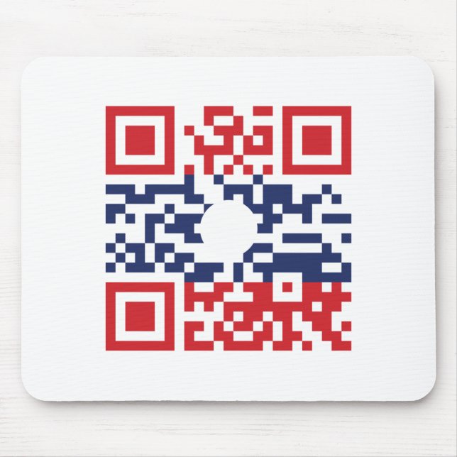 Mousepad I Love Laos (Khoy Huk Lao) Flag QR Code | Geek Lao (Frente)
