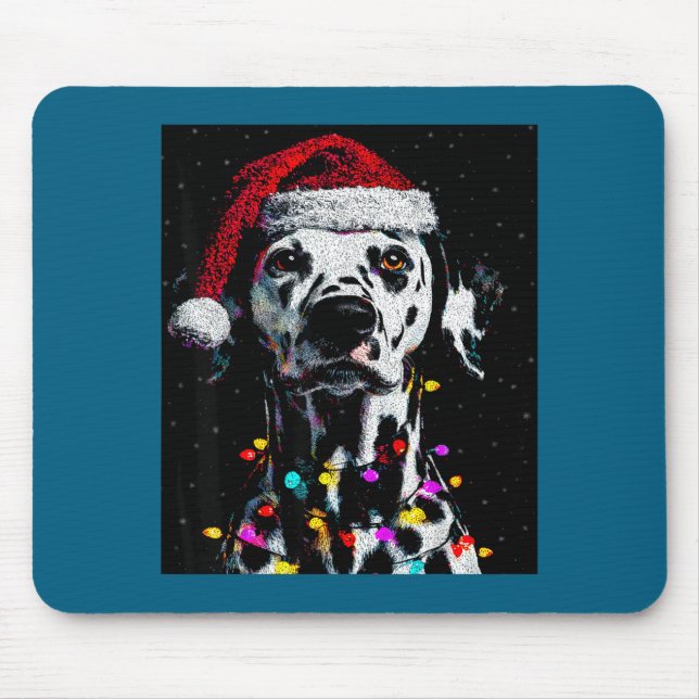 Mousepad I Love My Dalmatian I Love Christmas  (Frente)