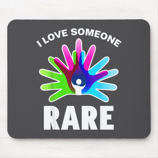 Mousepad I Love Rare Disease Awareness Shirt - Rare Disease (Frente)