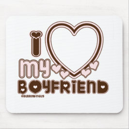 Mousepad i luv Brown bf