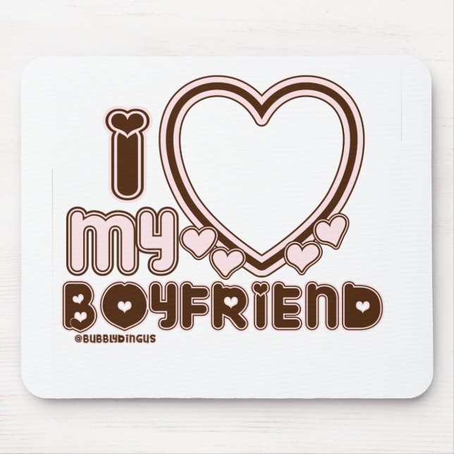 Mousepad i luv Brown bf (Frente)