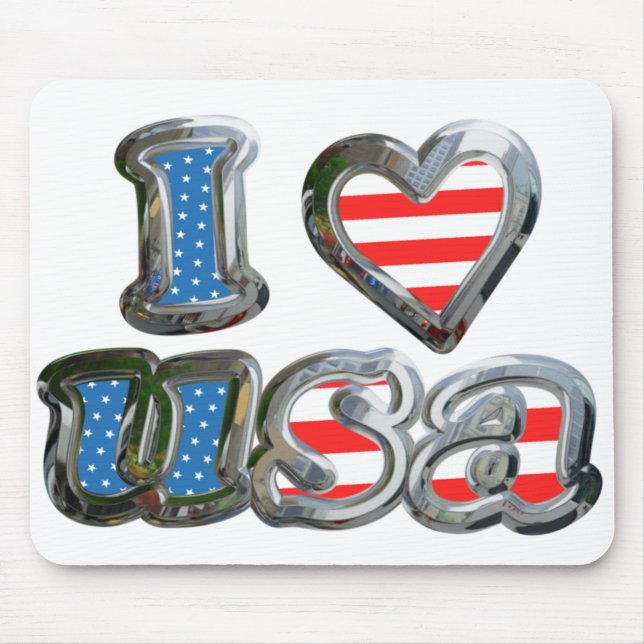 Mousepad I Luv EUA (Frente)
