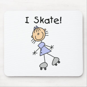 Mousepad I Skate - Rapariga Roller Skater