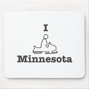 Mousepad I Snowmobile Minnesota