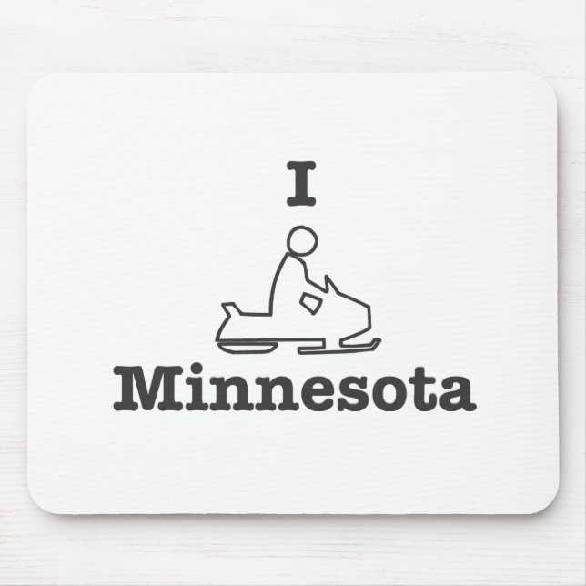 Mousepad I Snowmobile Minnesota (Frente)