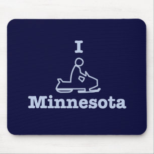 Mousepad I Snowmobile Minnesota