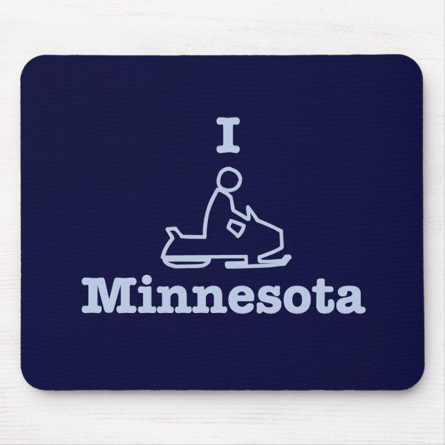 Mousepad I Snowmobile Minnesota (Frente)