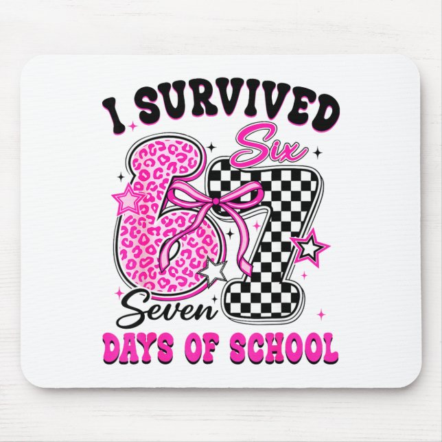 Mousepad I Surivied 67 Days Of School Funny Meme Teacher St (Frente)