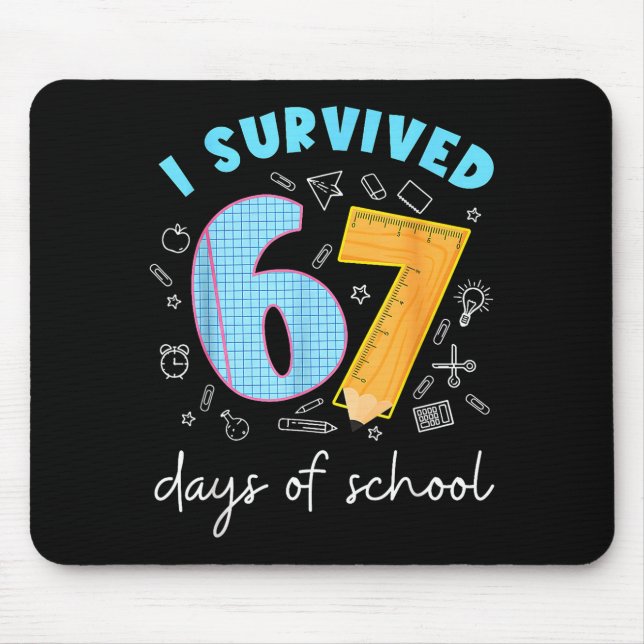 Mousepad I Survived 67 Days Of School 67 Meme Science Teach (Frente)