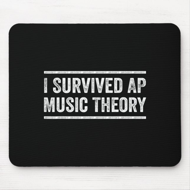 Mousepad I Survived Ap Music Theory Funny Ap Examination Qu (Frente)