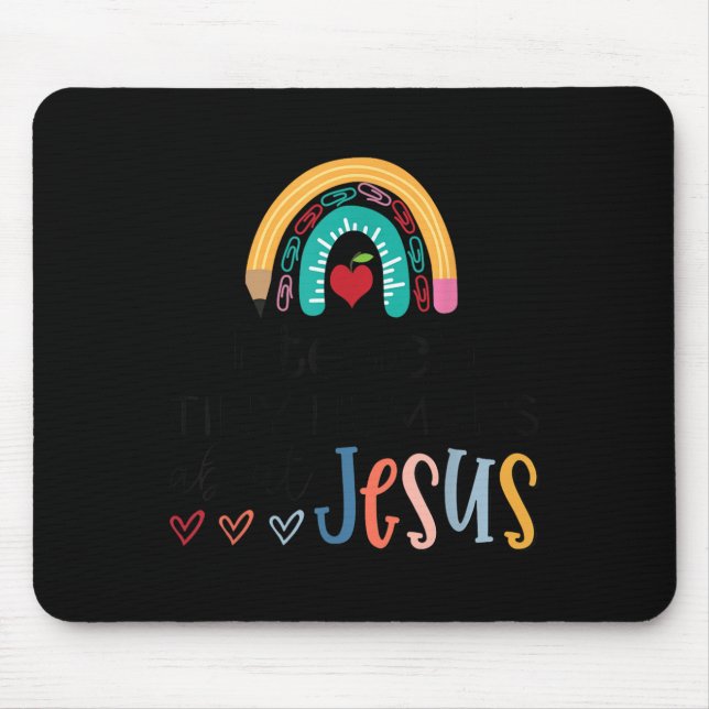 Mousepad I Teach Tiny Humans About Jesus Christian Teacher  (Frente)