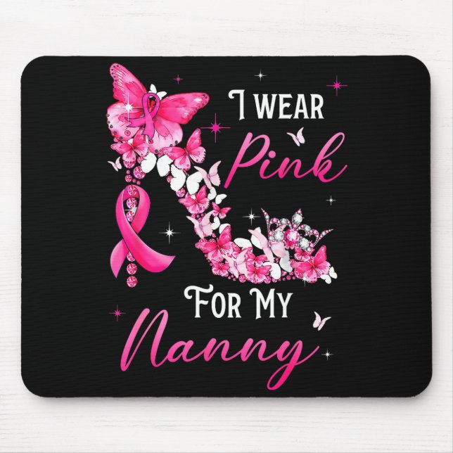 Mousepad I Wear Nk For My Nanny Breast Cancer Ribbon Suprt  (Frente)