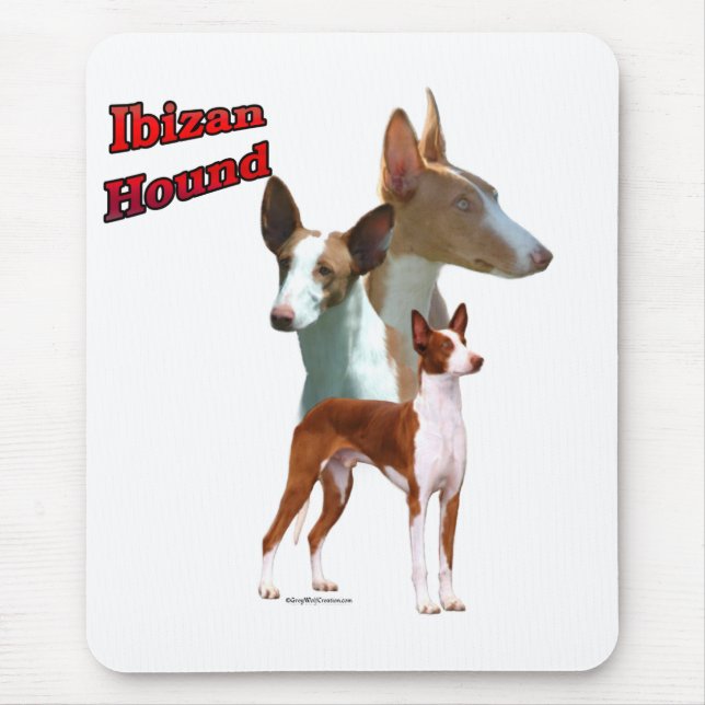 Mousepad Ibizan Hound Trio 2 (Frente)