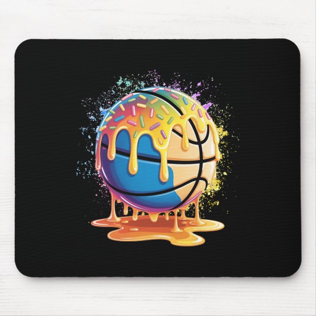Mousepad Ice Cream Sketll Drip Splatter Paint Sketll Drippi (Frente)