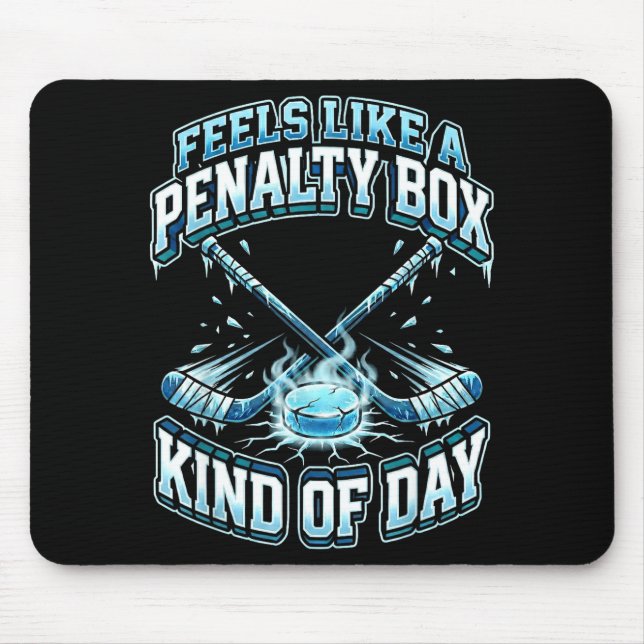 Mousepad Ice Hockey Funny Feels Like A Penalty Box Kind Of  (Frente)