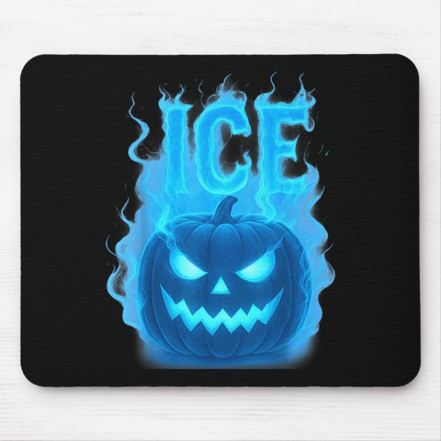 Mousepad Ice Pumpkin Soky Jack O Lantern Ice Halloween E  (Frente)