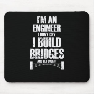 Mousepad Ich caixa Bauingenieur und kann Brücken bauen