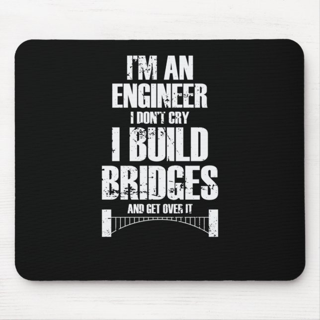 Mousepad Ich caixa Bauingenieur und kann Brücken bauen (Frente)