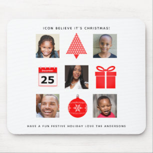 Mousepad ÍCONE DE Natal FOTO COLAGEM KeepsasaokModern