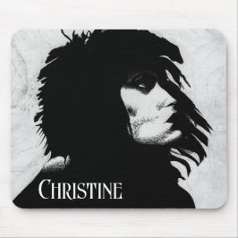 Mousepad Ícone de Retrato de Mulher Deusa Goth Moda Artísti