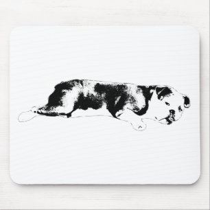 Mousepad Ícone gráfico de buldogue com espaço negativo limp